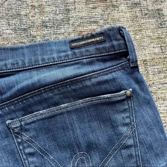 NEW Citizen of humanity Ava denim cut-off shorts size 26 - Picture 3 of 6